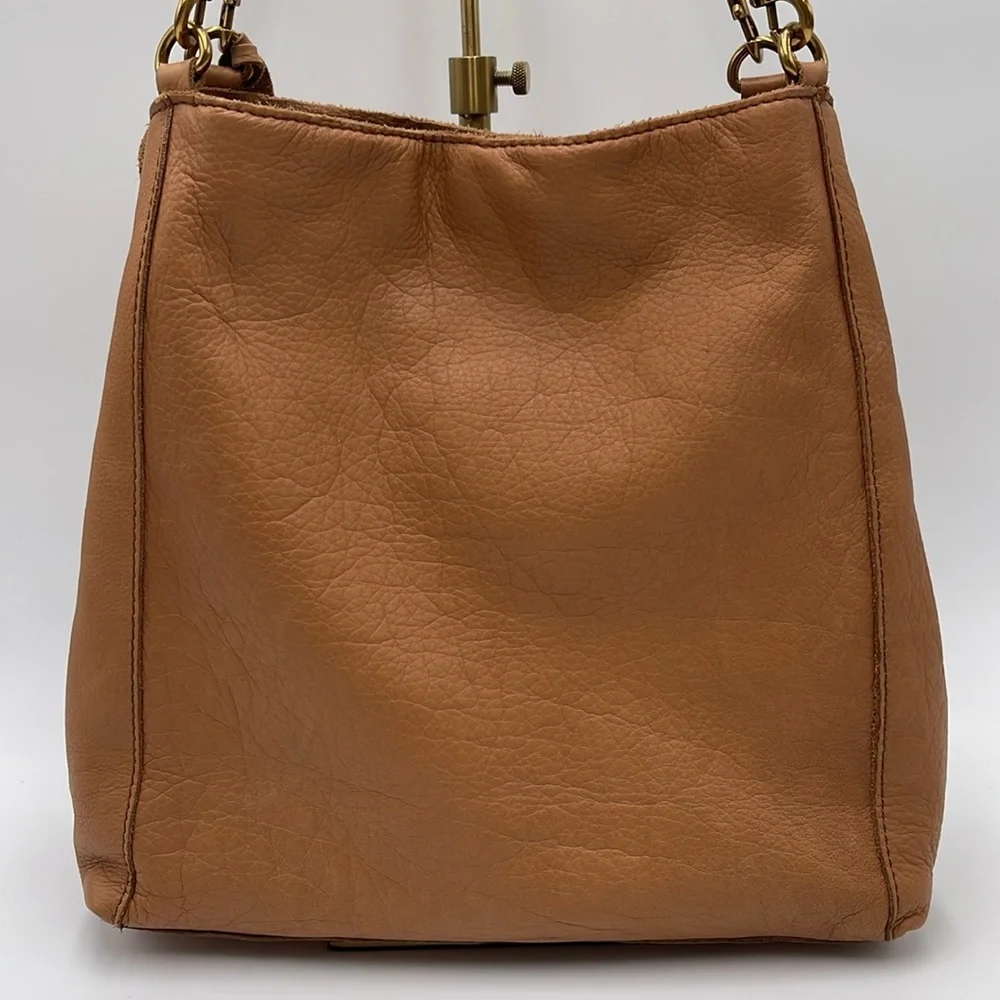 American Leather Co. Shoulder Bag - Caramel Brown 100% Leather - Double Straps - Picture 7 of 16